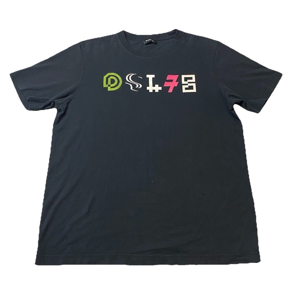 Diesel Graphic Logo Tshirt Size XS Black Streetwear "DSL78" print